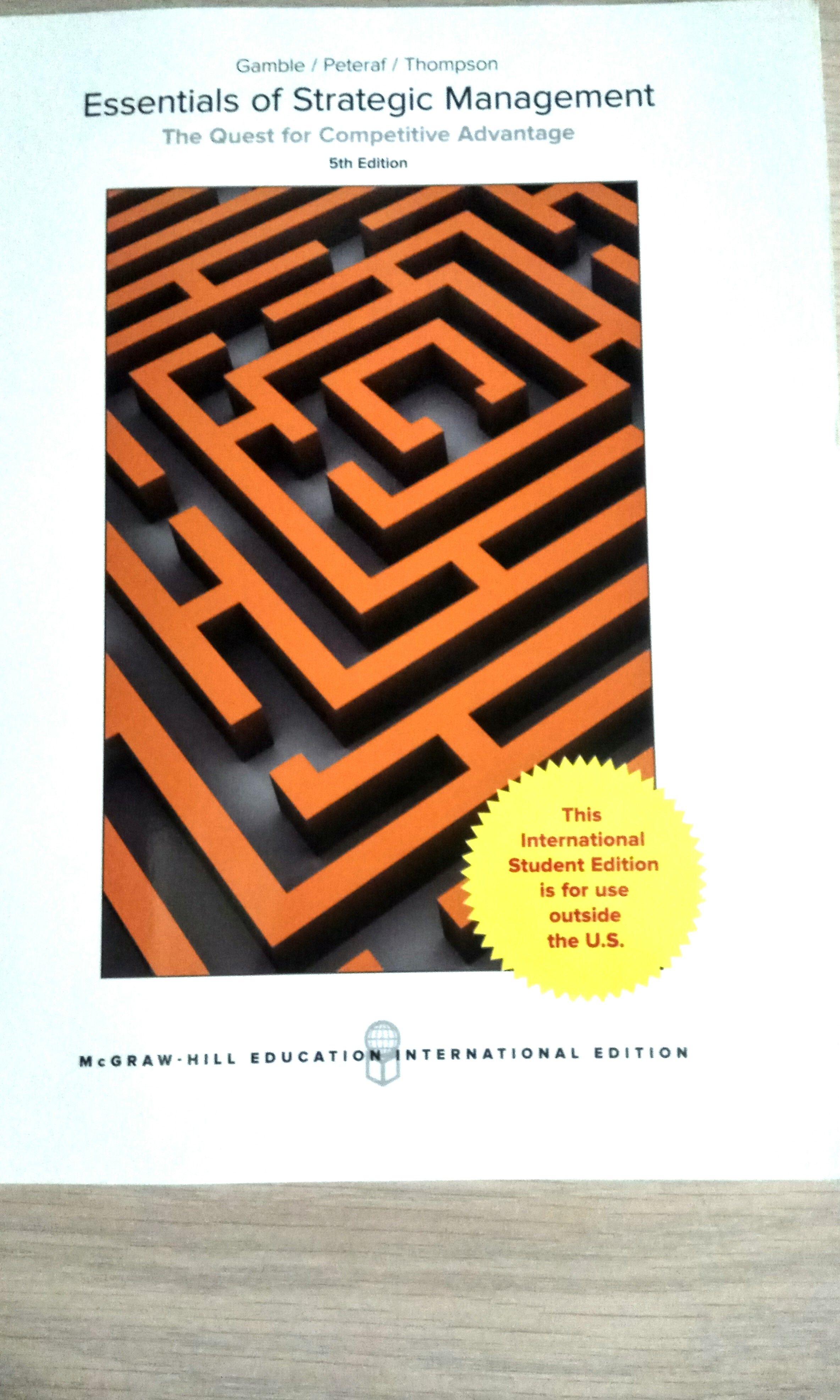 Essentials Of Strategic Management The Quest For Competitive