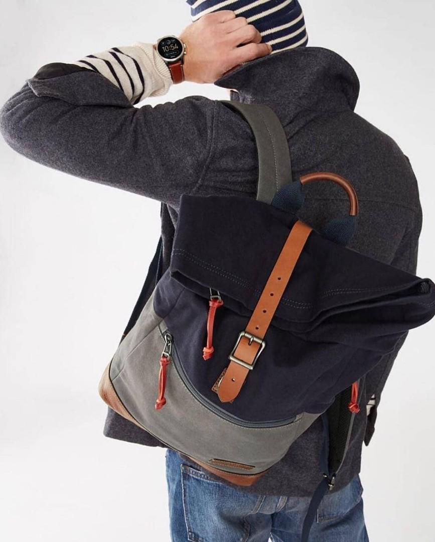 Fossil defender rolltop backpack shop