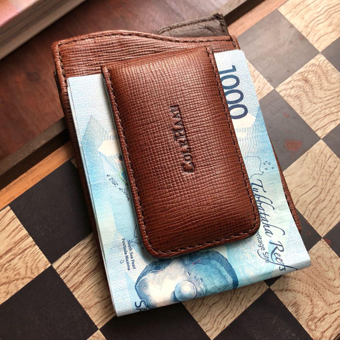 Genuine ColeHaan Leather Money Clip Men s Fashion Watches Accessories Wallets Card Holders on Carousell