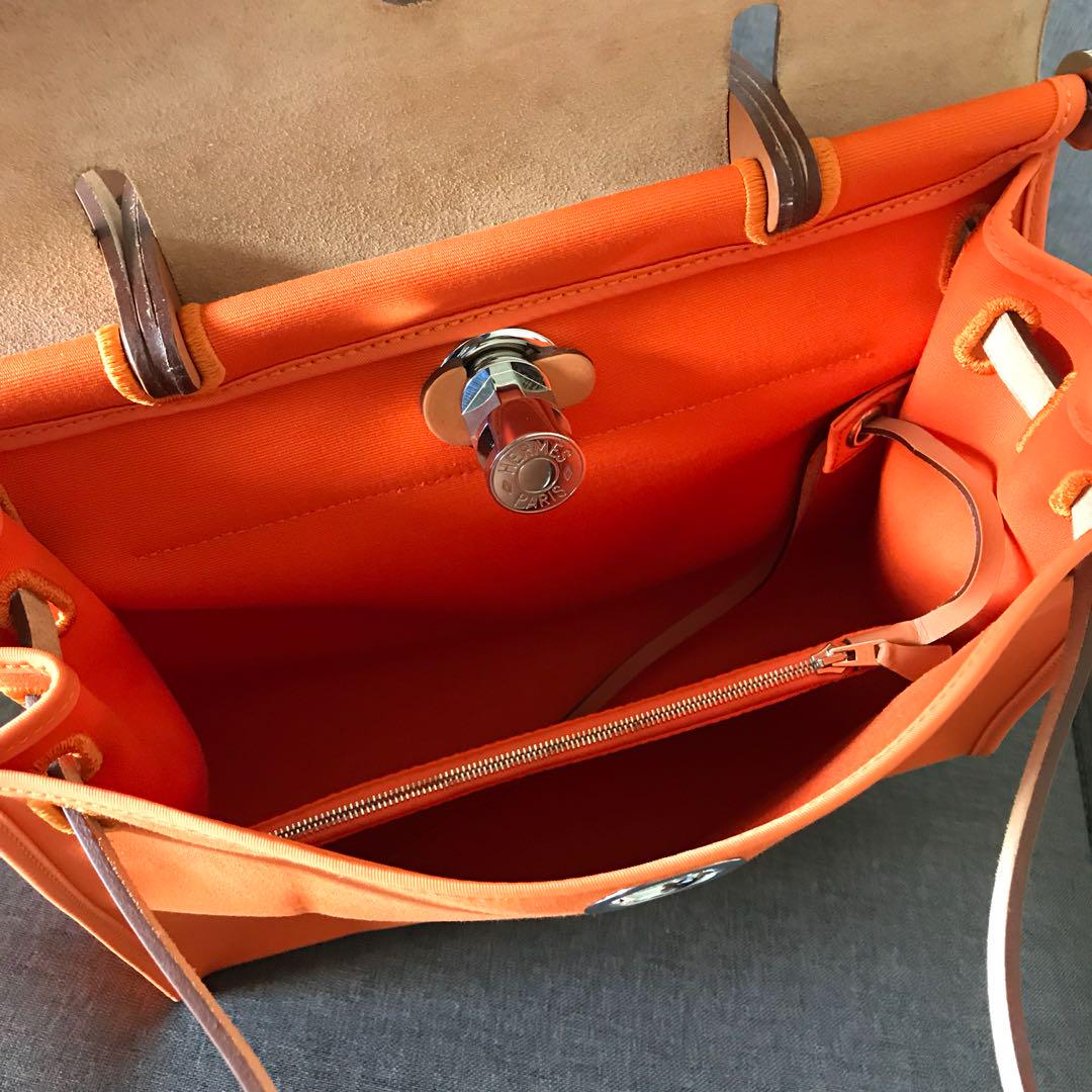 HERMES Herbag 31 Orange, Women's Fashion, Bags & Wallets, Purses & Pouches  on Carousell