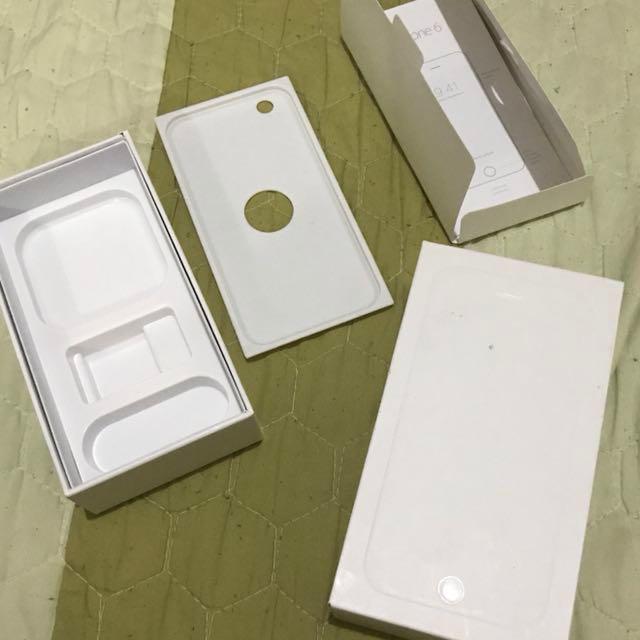 Iphone 6 64gb Box Replacement (Category: Portable Audio Accessories) located in Manila. Submitted by prelovedbyjammie (Listing ID 156689743, Image 1). Description: actual photos posted. for iphone 6 gold 64gb box ✔️ manuals ✔️ makinis ang box ✔️ pwde kahit anong unit ng 6 ✔️ pwde tanggalin stickers ng serial numbers sa likod if gusto niyo ☺️ RFS: di na nagagamit. pm me ❤️ respectpost.