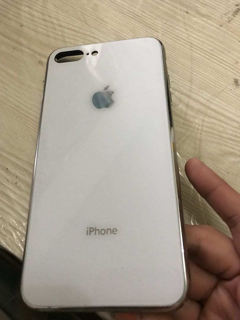 plus iphone 8 plus white glass case