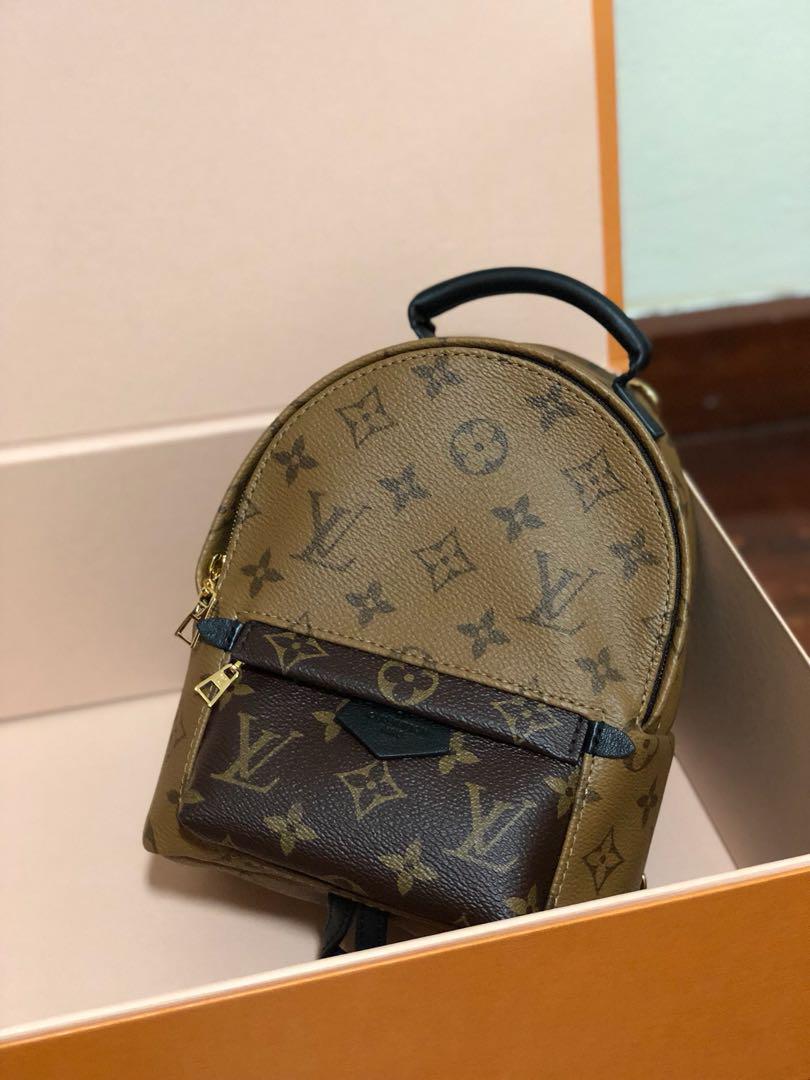 Louis Vuitton Ebene Reverse Monogram Coated Canvas Mini Palm