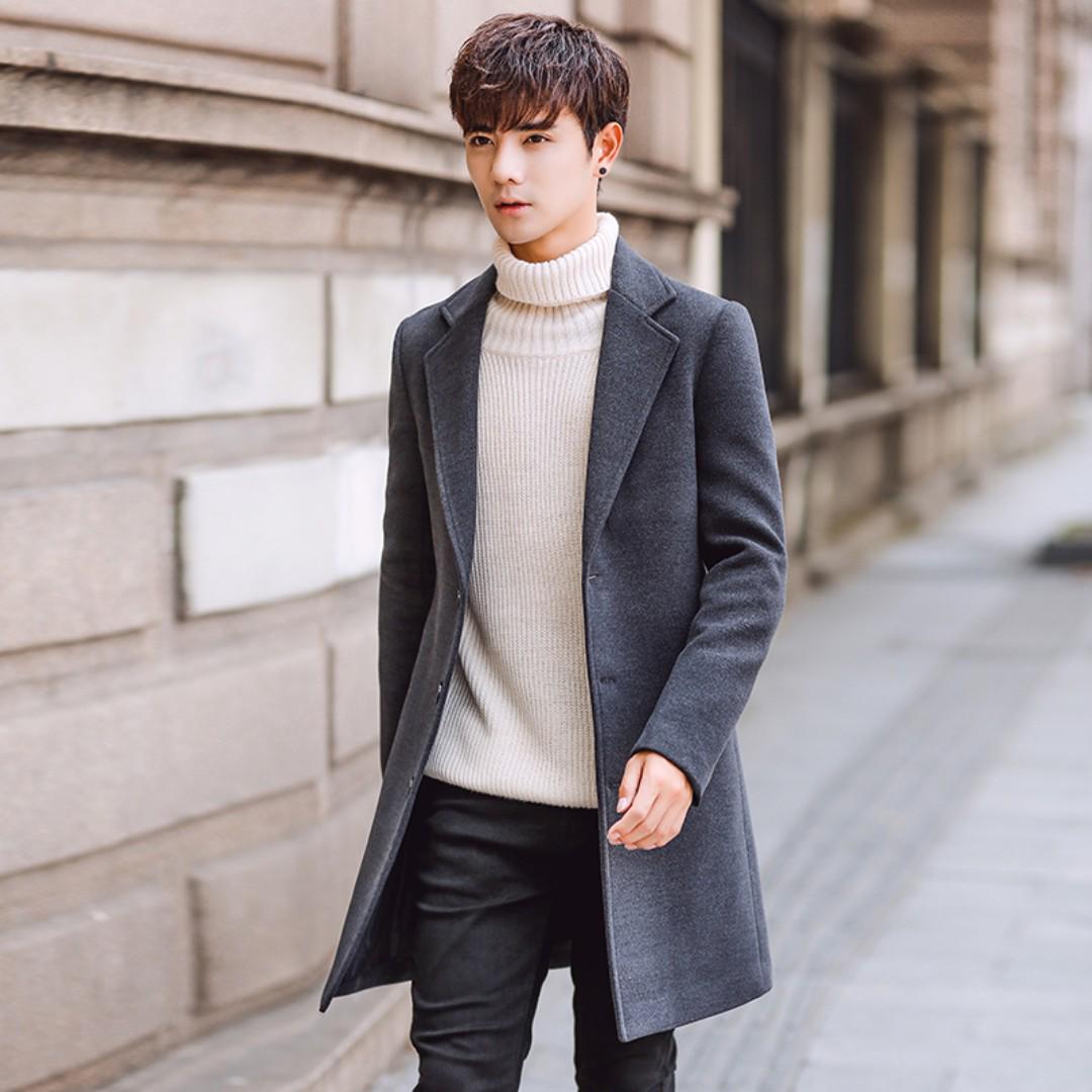 Grey mens outlet winter coat