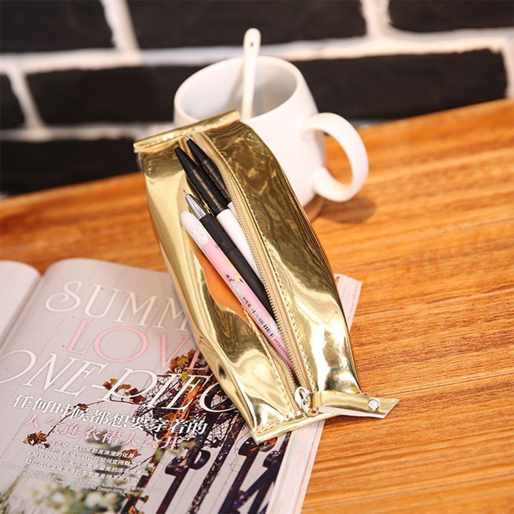 Metallic Makeup Kit / Pencil Case, Women's Fashion, Bags & Wallets