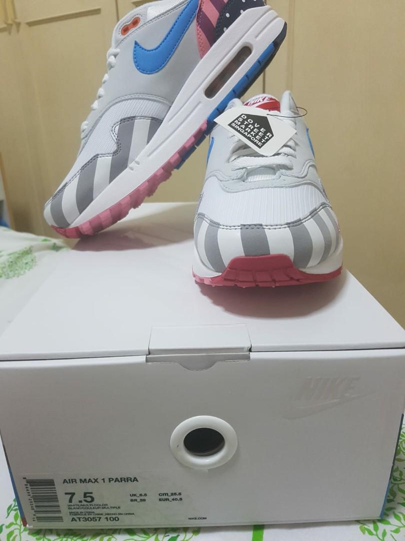 Nike air max 1 parra Men s Fashion Footwear Sneakers on Carousell