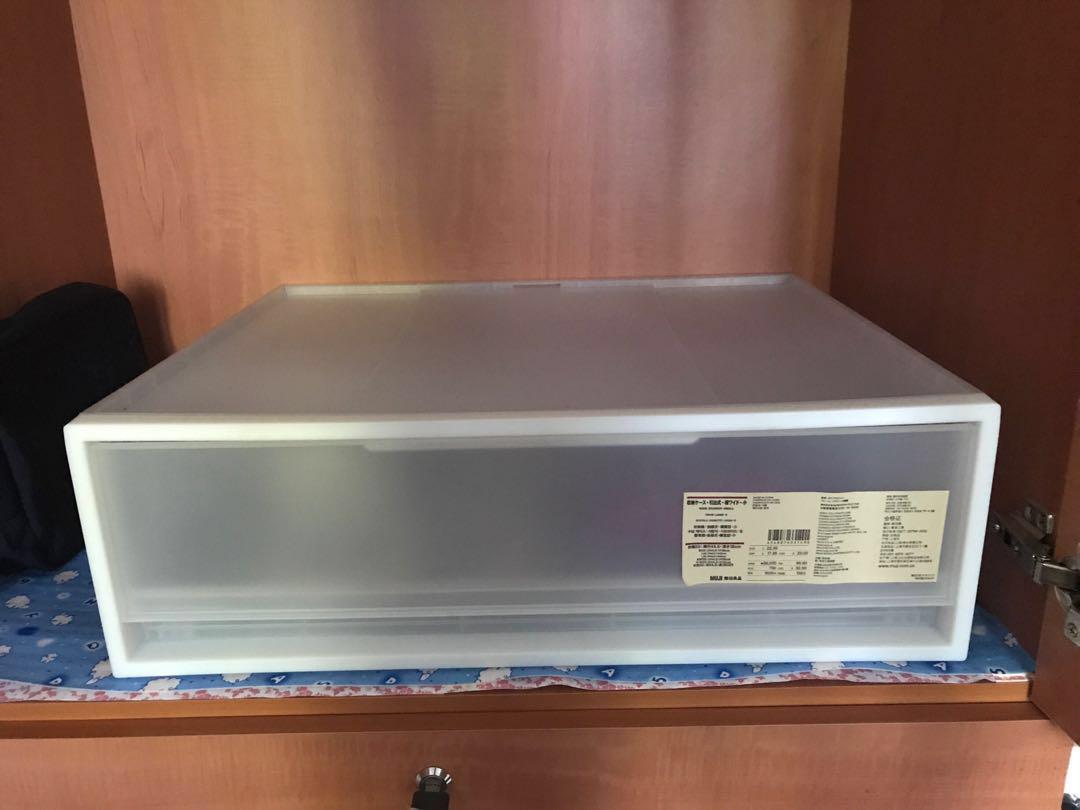 Passive aggressive Muji drawers 55cm by 44.5cm by (h)18cm, Furniture ...