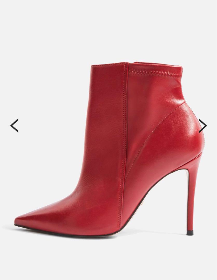 red shoe boots