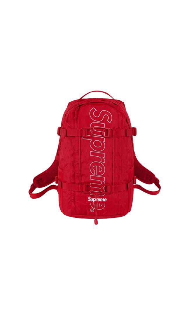 supreme backpack red fw18