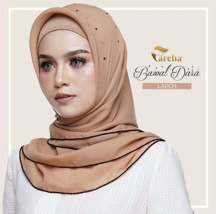 Tudung Bawal Chiffon Voile Batu Swarovski Muslimah Fashion