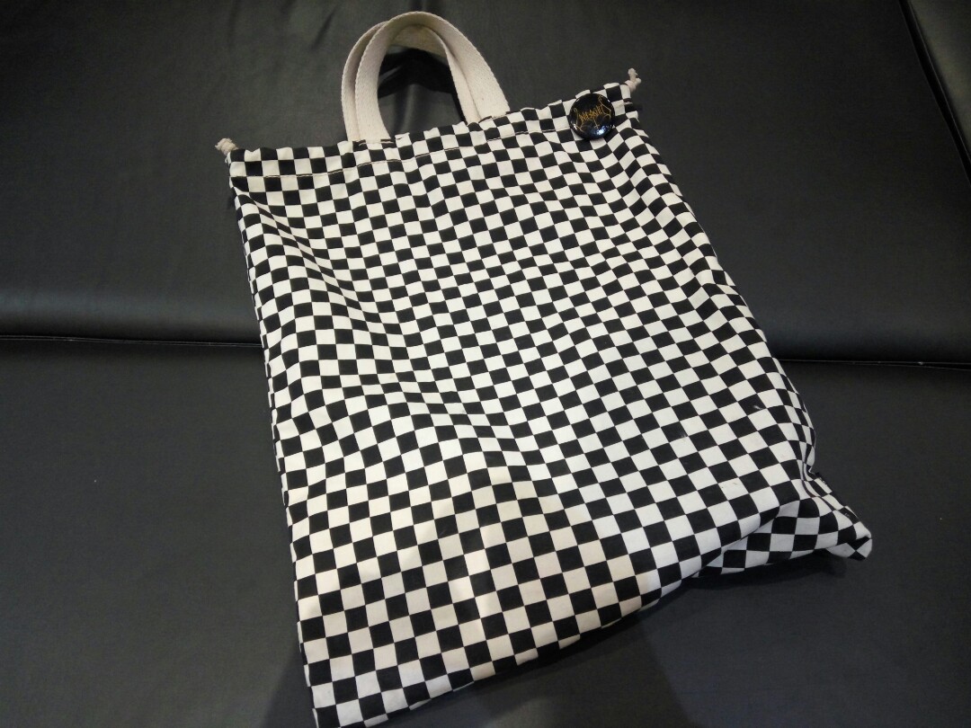 checkerboard tote bag