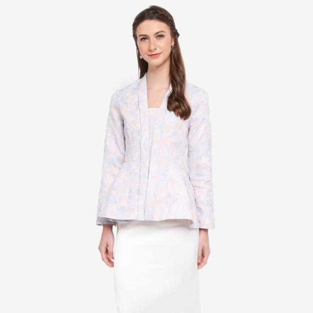 Zalia jacquard peplum kebaya top
