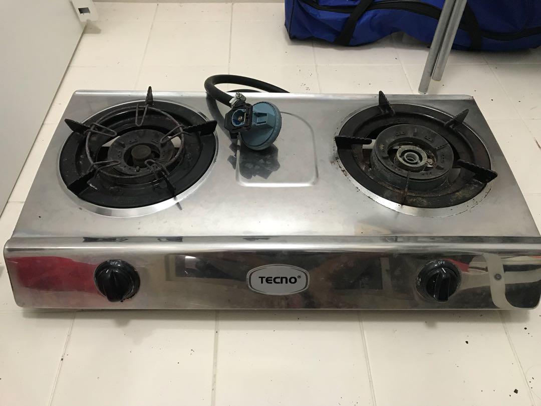 2 Burner Gas Stove With Regulator Pipe And Spark Inbuilt Home