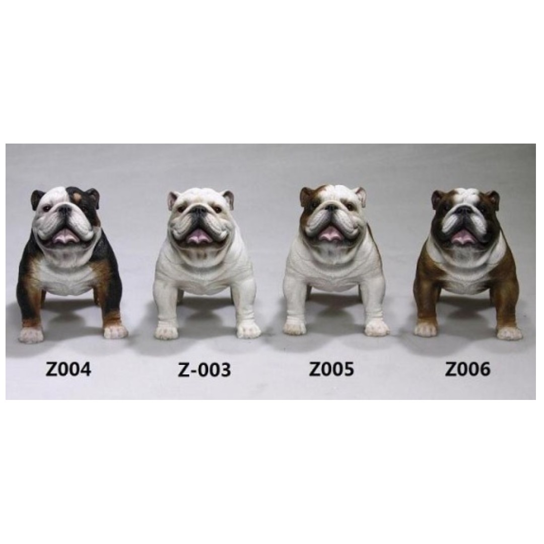 全新*3種顏色*散買】1:6 極細緻手辦級手工老虎狗犬模型公仔Bulldog Dog Animal Figure 動物家居汽車擺設牛頭英國鬥牛犬,  興趣及遊戲, 玩具& 遊戲類-