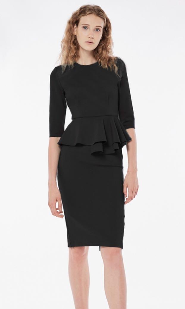 peplum knit dress