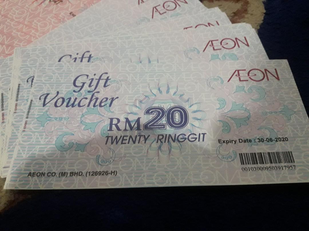 Aeon Gift Voucher Myr 400 00 Tickets Vouchers Gift Cards Vouchers On Carousell