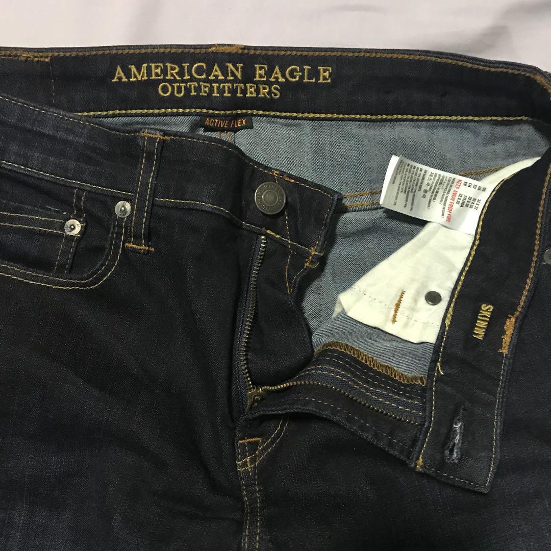 american eagle dark blue jeans