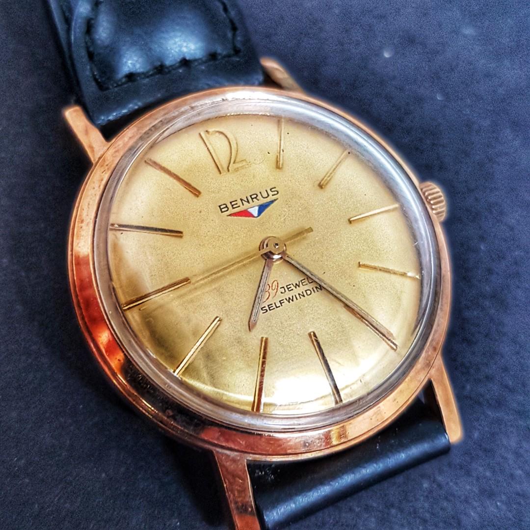 Benrus 20 shop micron gold watch