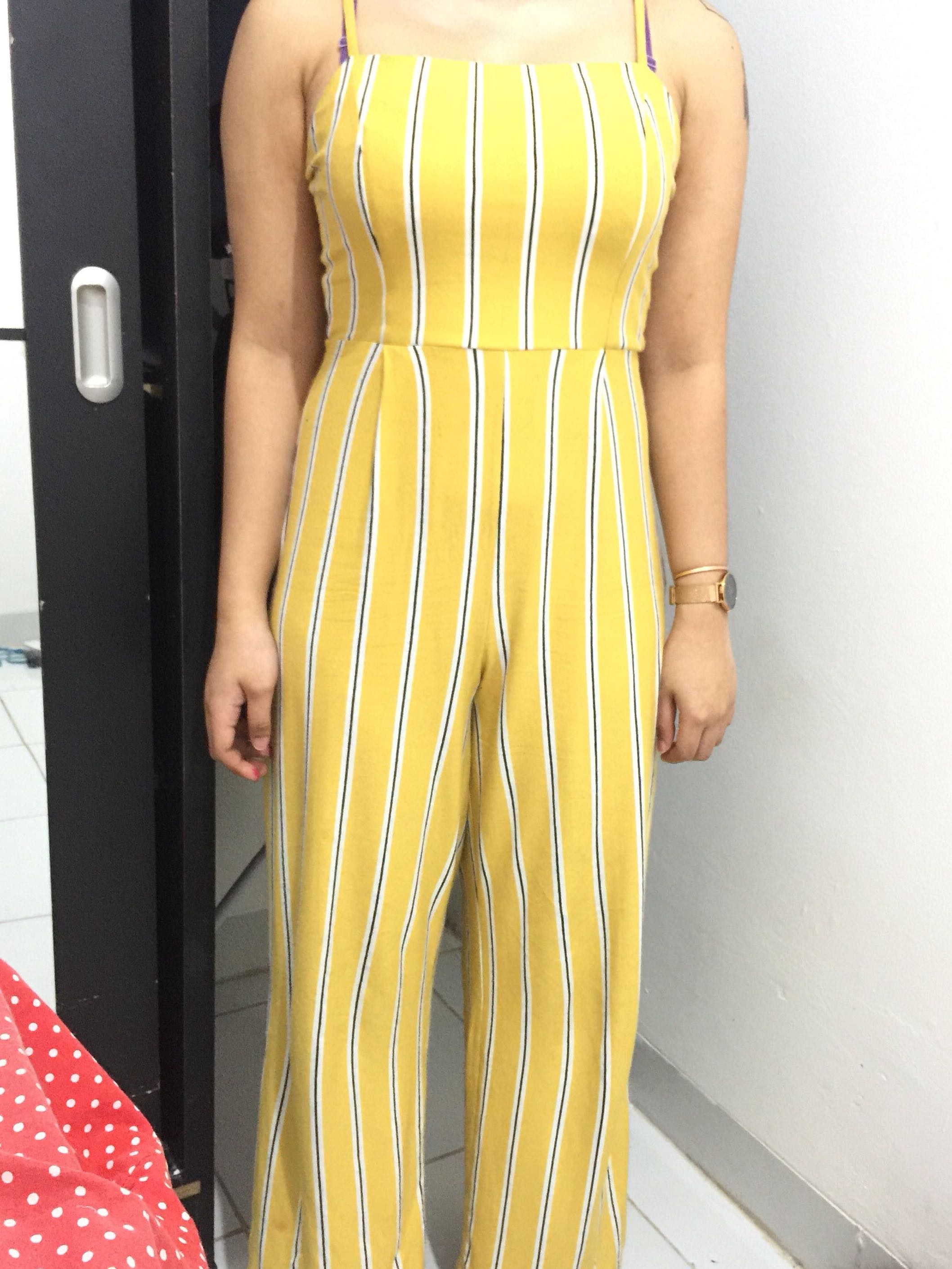 Bershka yellow jumpsuit clearance