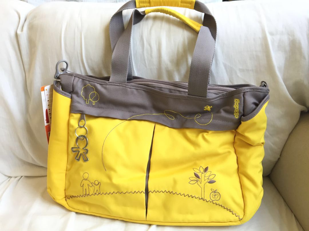 BNIB Okiedog Mondrian Metro Diaper Bag (Yellow), Babies & Kids, Going