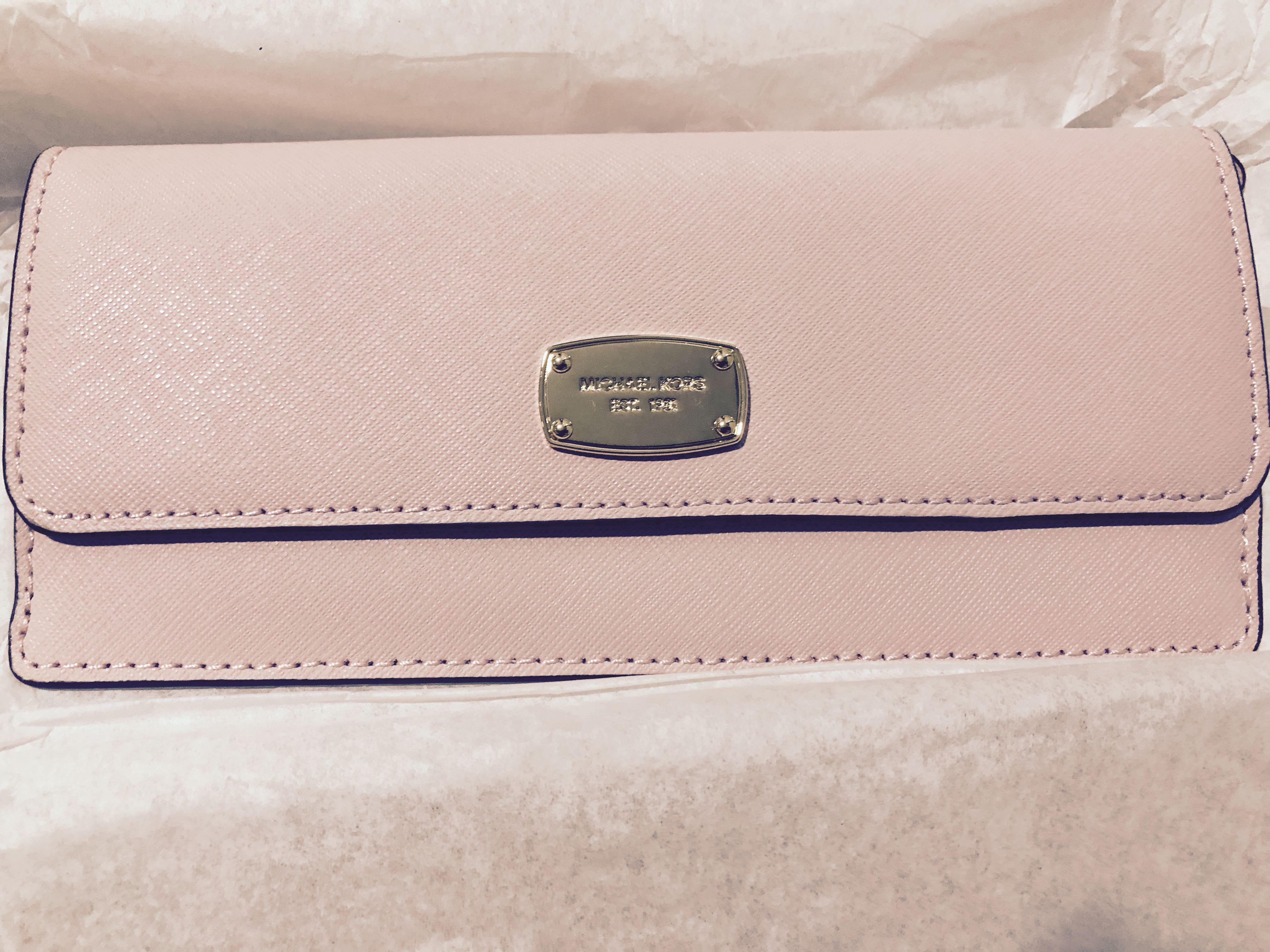pink mk wallet