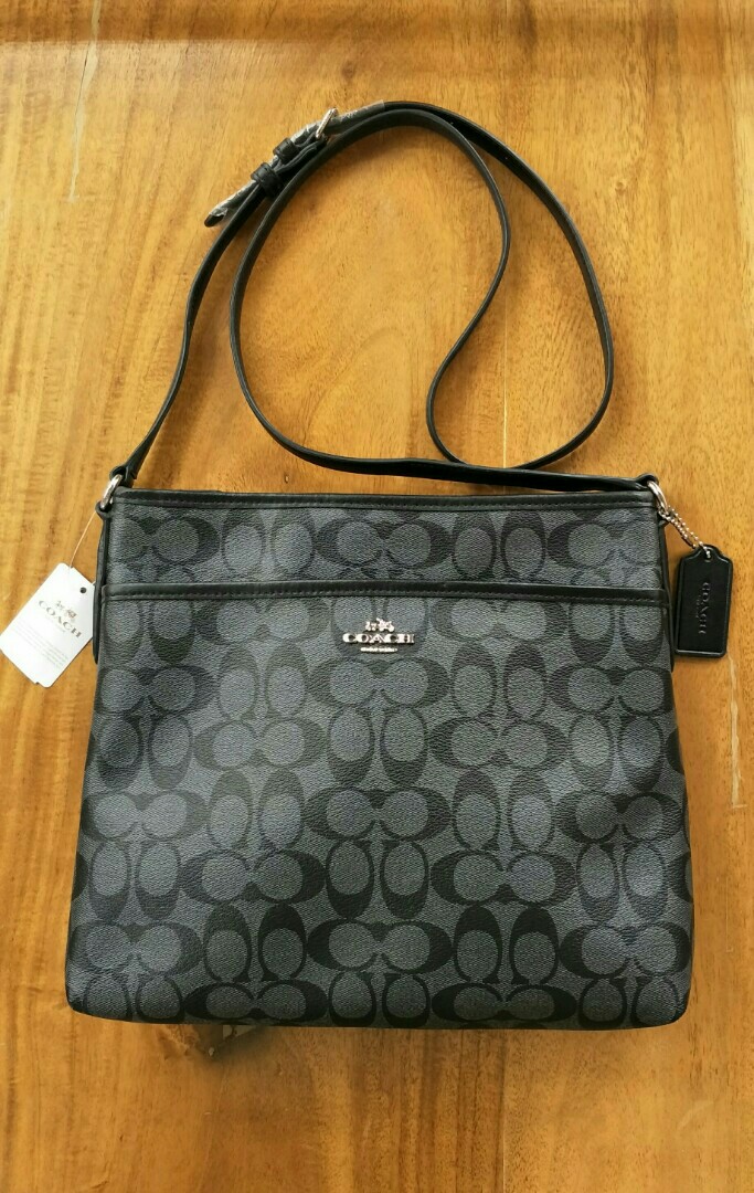COACH FILE BAG IN SIGNATURE COATED CANVAS Women s Fashion Bags