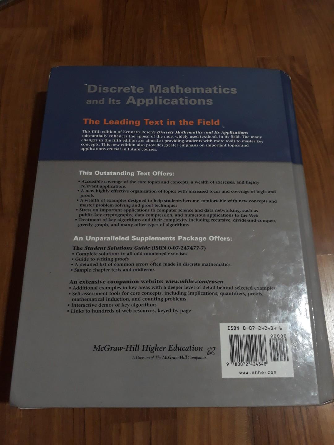 Discrete Mathematics And Its Applications Answer Key لم يسبق له