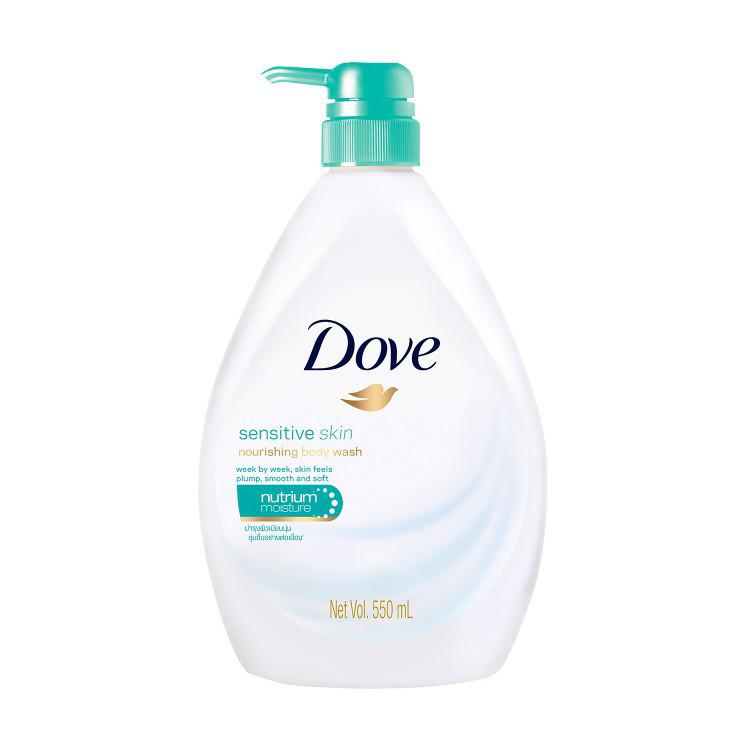 Dove Body Wash Sensitive Skin 550ml (Category: Body Care) located in Quezon City. Submitted by sampleholics (Listing ID 186169755, Image 2). Description: A gentle body wash for sensitive skin. Gives you softer, smoother skin after just one shower; made with NutriumMoisture™ technology that delivers natural nutrients; nourishes deep into the surface layers of the skin; has a mild, gentle, and sulfate-free formula PERFECT FOR: Cleansing dry, sensit