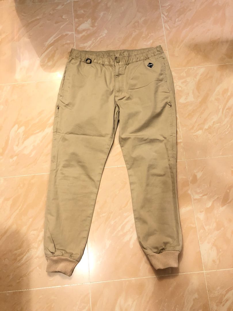 只求清衣櫃）FCRB Ventilation Rib Pants / Khaki / Size L, 男裝, 褲