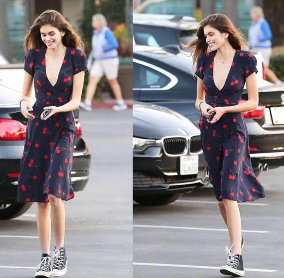 French Style Cherry Dress Women S Fashion Clothes Dresses