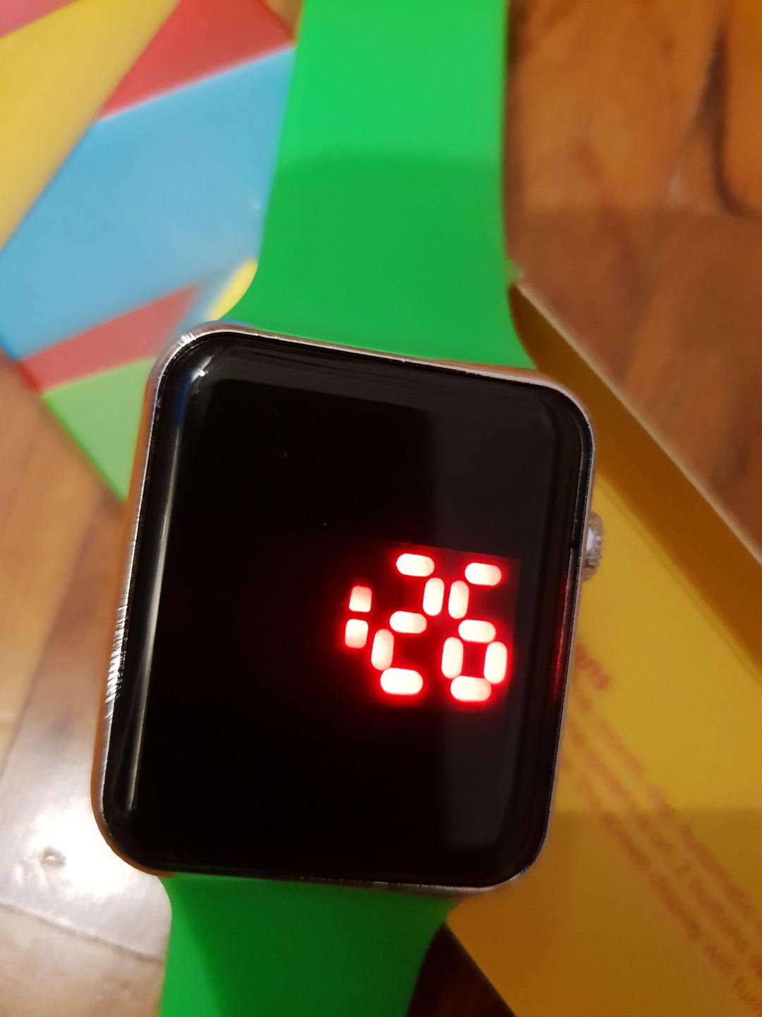 green led watch