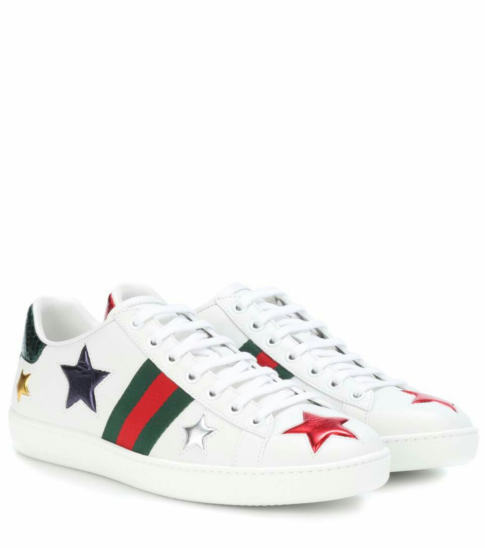 Gucci star leather sneakers, Women's 