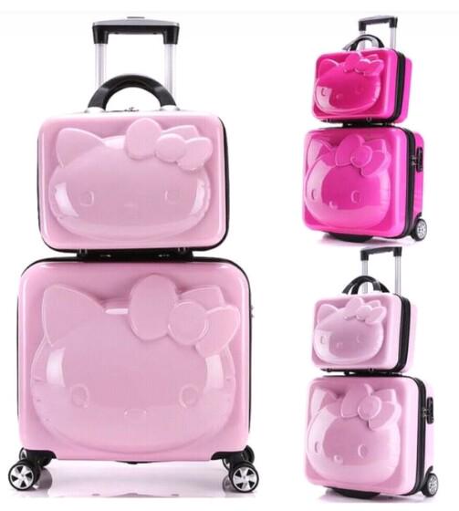 Hello kitty luggage 2in1 set, Hobbies & Toys, Travel, Luggage on Carousell