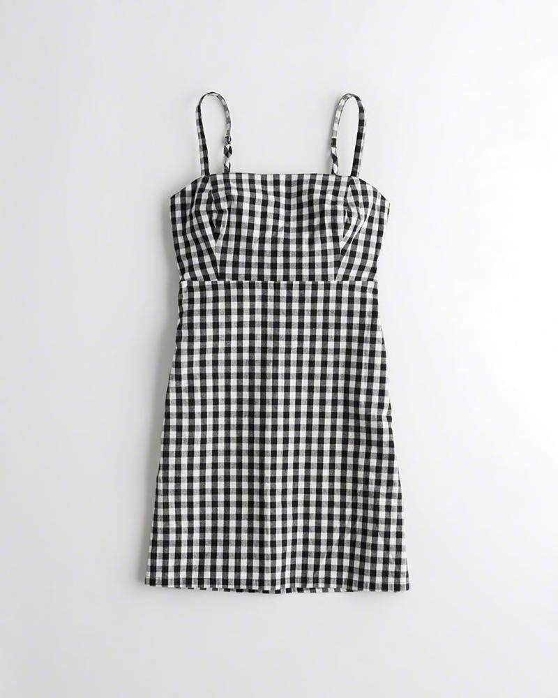 hollister checkered dress