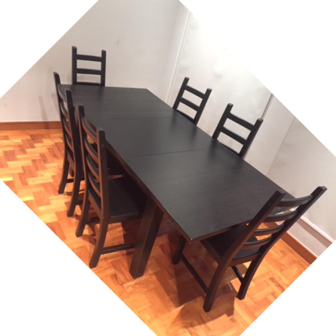 Ikea Kitchen Table For 6 Furniture Tables Chairs On Carousell