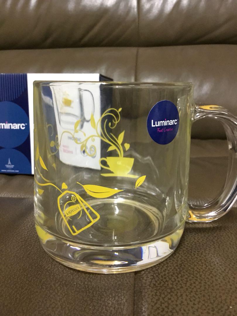 LUMINARC NORDIC 380ML GLASS CUP MUG, Furniture & Home Living