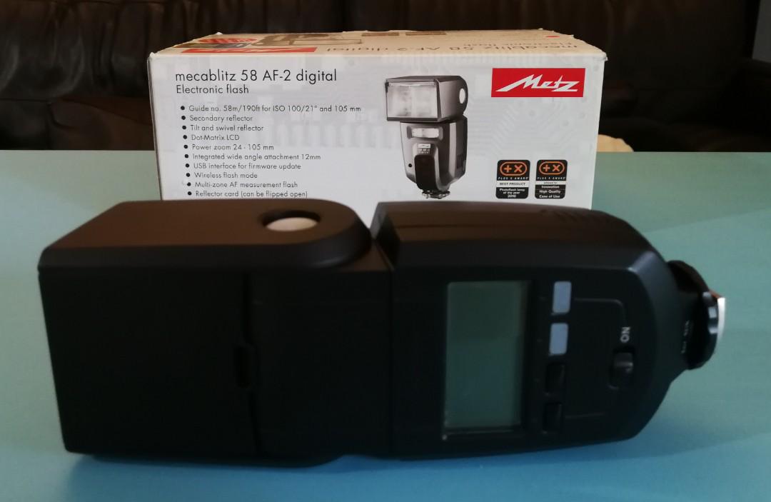 Metz 58 AF2 Digital Flash for Nikon almost new, Photography, Photography Accessories, Flashes
