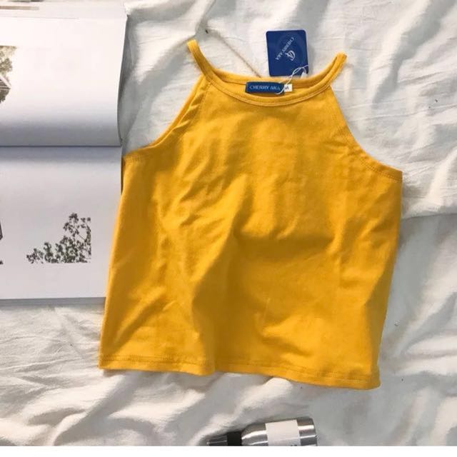 halter top yellow