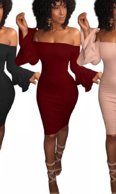 plus size wine red dress
