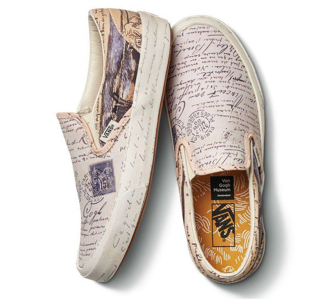 PO Vans x Van Gogh Museum Script Letters Slip On Men s Fashion Footwear Sneakers on Carousell
