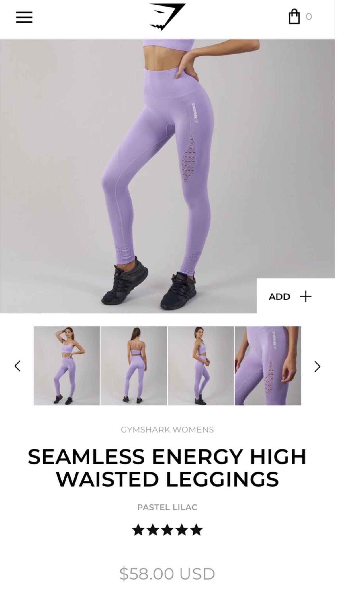 Gymshark Lilac Seamless Hotsell, 55 