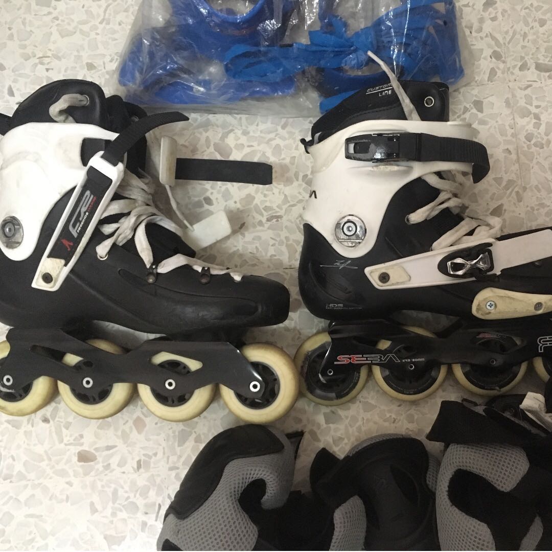 Seba Fr 2 Skates With New Blue Casing Roller Blade Kasut Roda K2 Rollerblade Sports Scooters Skates On Carousell