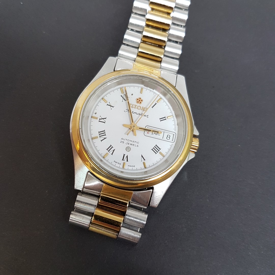 Wallpaper Titoni Airmaster Two Tone Automatic Vintage Watch Luxury Watches For iPhone
