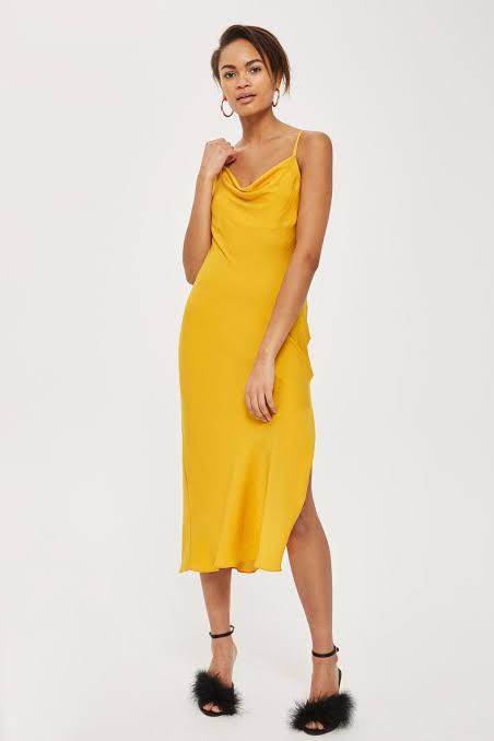 topshop yellow dress