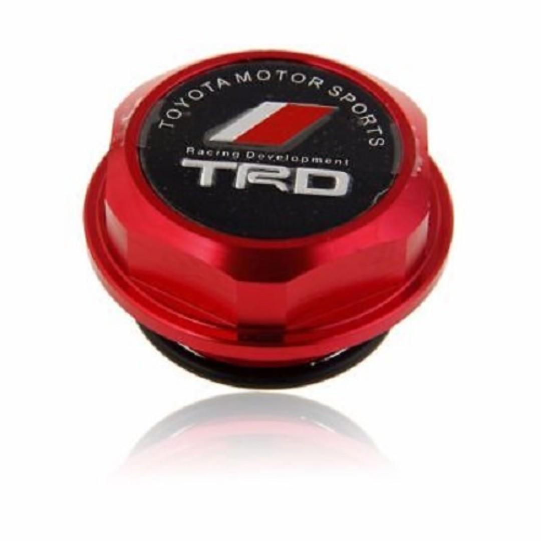 TOYOTA Cars TRD Billet Aluminum Engine Oil Filler Cover Oil Cap, Car