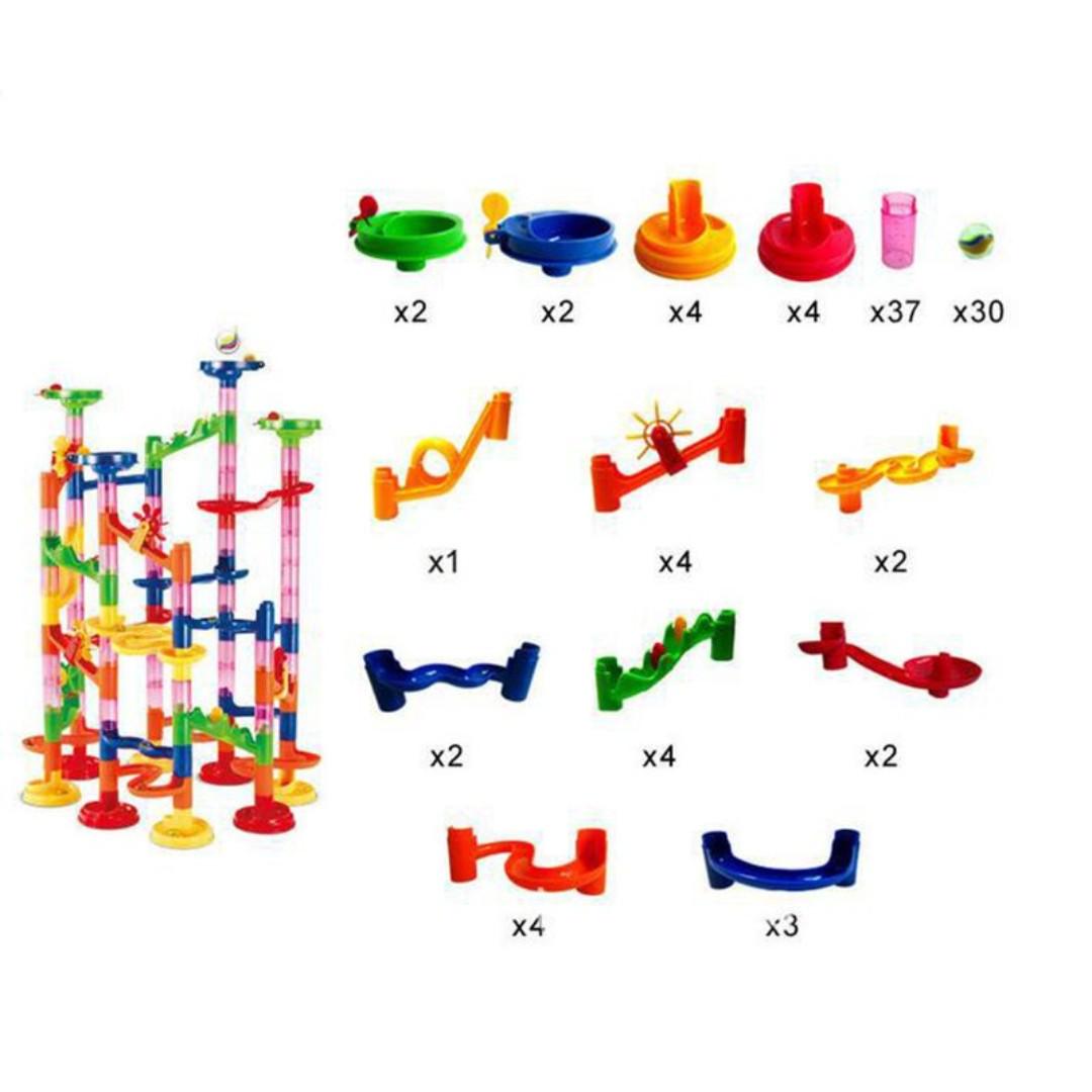 105PCS DIY Construction Marble Race Run Maze Balls Track Building