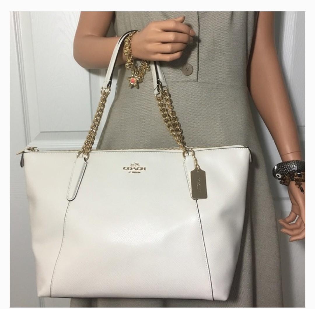 Coach ava 2025 tote white