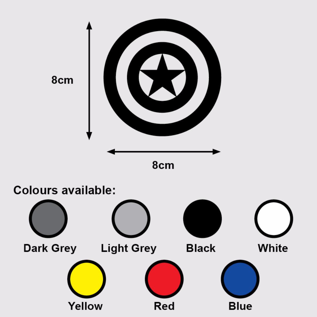 Captain America Shield Logo Premium Vinyl Sticker Decal Marvel Legends Avengers Winter Soldier Design Craft Art Prints On Carousell