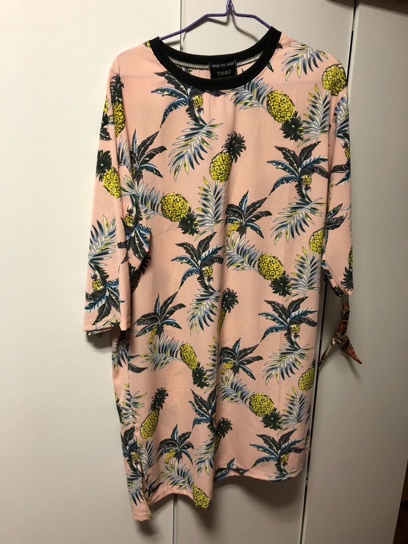 plus size pineapple dress