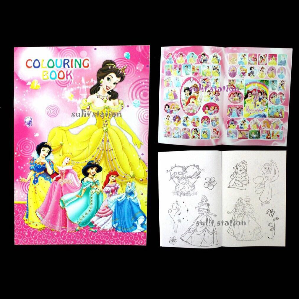 Disney Princess Sticker Coloring Book Party Giveaways Souvenir Favor Babies Kids Toys Walkers On Carousell